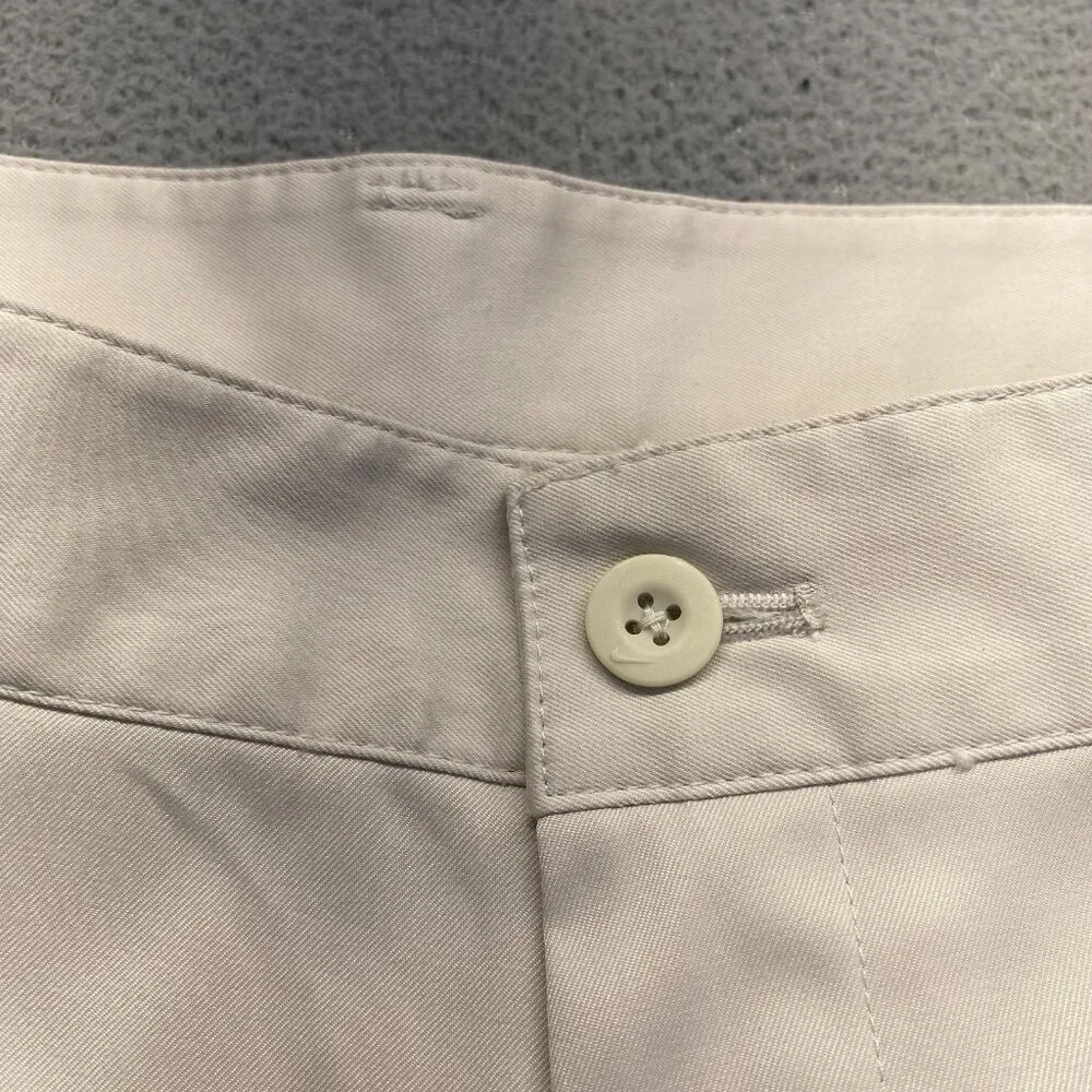 Nike Golf Tech Pants Mens 36x32 Ivory Dri Fit Straight Leg Preppy Classic